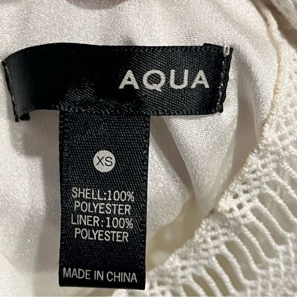 Aqua White Floral Lace Fit & Flare Sheath Dress Size XS - Picture 7 of 7